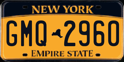 NY license plate GMQ2960
