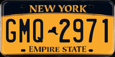 NY license plate GMQ2971