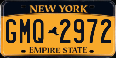 NY license plate GMQ2972
