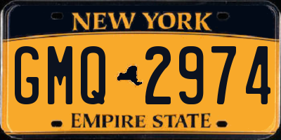 NY license plate GMQ2974