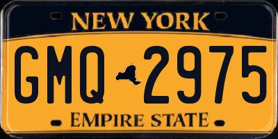 NY license plate GMQ2975