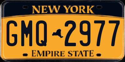 NY license plate GMQ2977