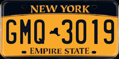 NY license plate GMQ3019