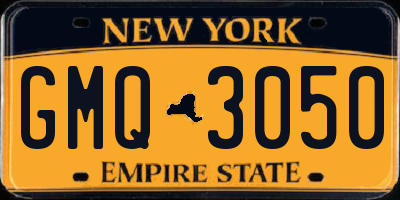NY license plate GMQ3050