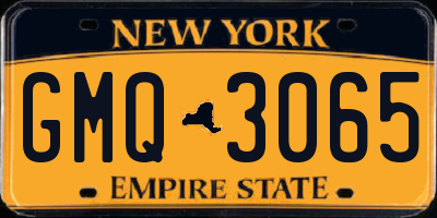 NY license plate GMQ3065