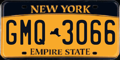 NY license plate GMQ3066