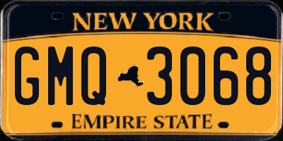 NY license plate GMQ3068