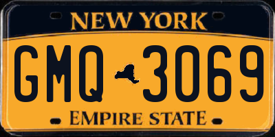 NY license plate GMQ3069