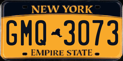 NY license plate GMQ3073