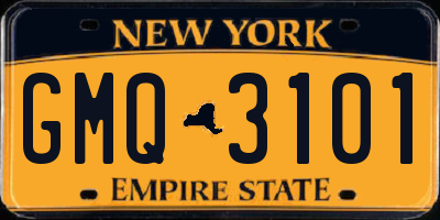NY license plate GMQ3101