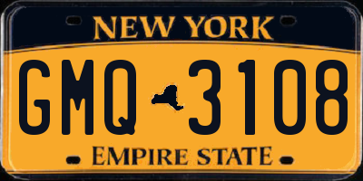NY license plate GMQ3108