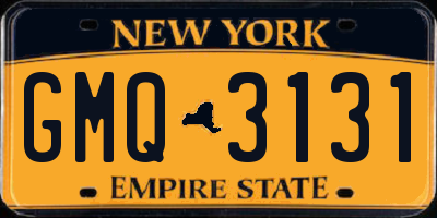 NY license plate GMQ3131