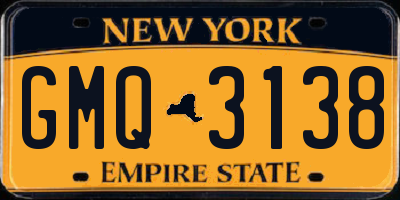 NY license plate GMQ3138