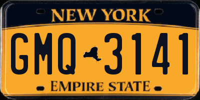NY license plate GMQ3141