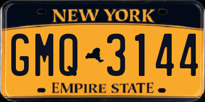 NY license plate GMQ3144