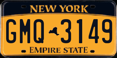 NY license plate GMQ3149