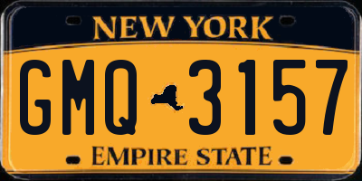 NY license plate GMQ3157