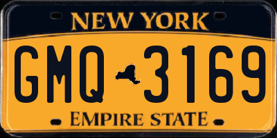 NY license plate GMQ3169