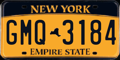 NY license plate GMQ3184