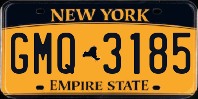 NY license plate GMQ3185