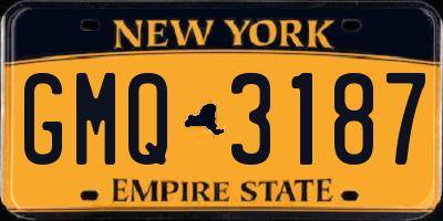 NY license plate GMQ3187