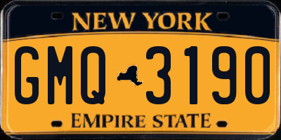 NY license plate GMQ3190