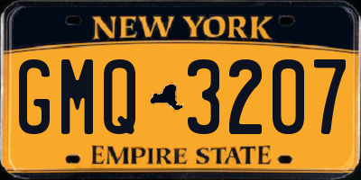 NY license plate GMQ3207
