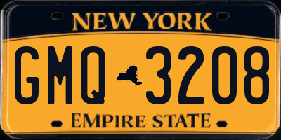 NY license plate GMQ3208