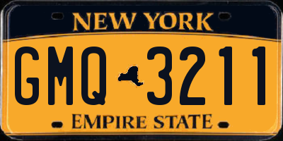 NY license plate GMQ3211