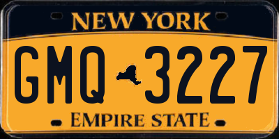 NY license plate GMQ3227