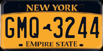 NY license plate GMQ3244