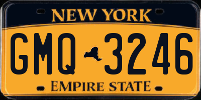 NY license plate GMQ3246