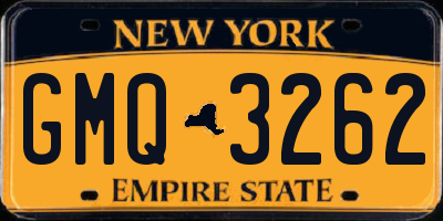 NY license plate GMQ3262