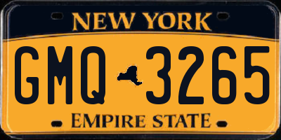 NY license plate GMQ3265