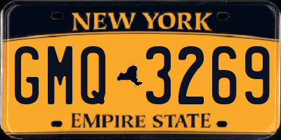 NY license plate GMQ3269