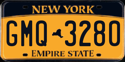 NY license plate GMQ3280