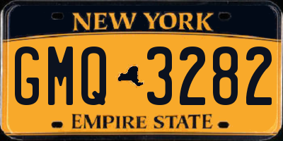 NY license plate GMQ3282