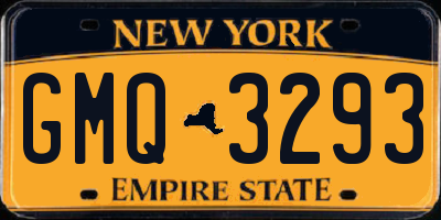 NY license plate GMQ3293
