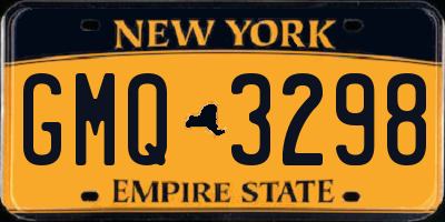 NY license plate GMQ3298