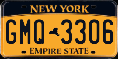 NY license plate GMQ3306