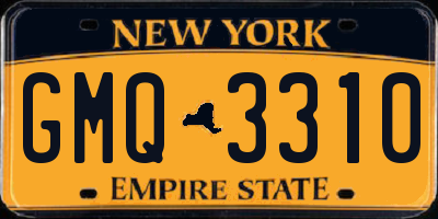 NY license plate GMQ3310
