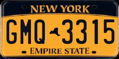 NY license plate GMQ3315