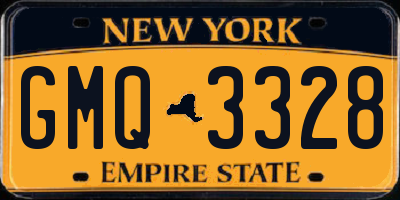 NY license plate GMQ3328