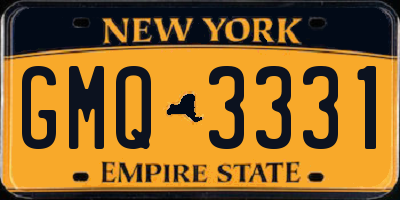 NY license plate GMQ3331