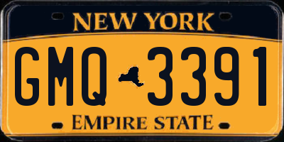 NY license plate GMQ3391