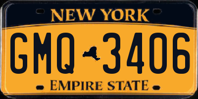 NY license plate GMQ3406