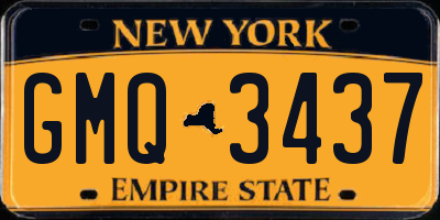 NY license plate GMQ3437