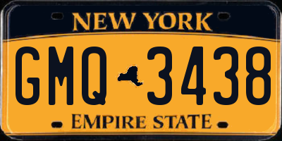 NY license plate GMQ3438