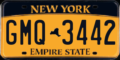 NY license plate GMQ3442