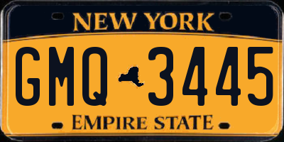 NY license plate GMQ3445